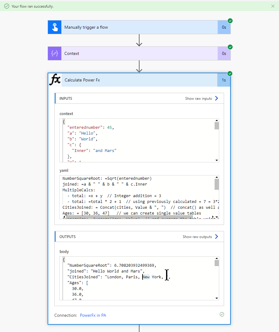 Example 3 flow run